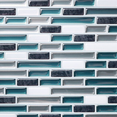 Tic Tac Tiles 9.25" x 9.81" PVC Peel & Stick Mosaic Tile