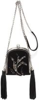 Thumbnail for your product : Alexander McQueen Tulip Embroidery Tassel Skull Clutch
