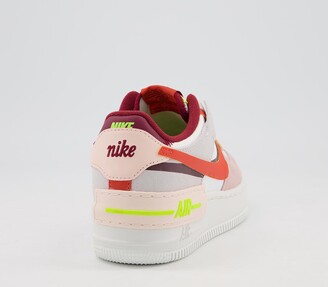 Nike Air Force 1 Shadow Trainers Team Red Orange Pearl Volt Summit White -  ShopStyle