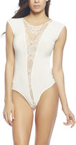 Thumbnail for your product : Arden B Plunging Lace Knit Bodysuit