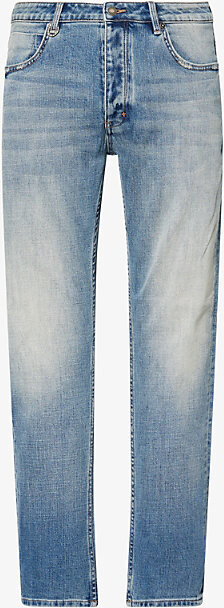 Neuw Mens Light Vintage Indigo Lou Slim-Fit Denim Jeans 34/32