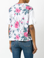 Thumbnail for your product : Garpart contrast ruffle sleeve top