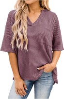 Thumbnail for your product : YIFEIYA Women's Summer Tank Solid Color Holiday Casual Tops Short Sleeve Strappy Cold Shoulder Blouses T-Shirt Workwear Business Office Tunic Black