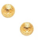 Thumbnail for your product : Chanel Pre-Owned Gold CC Button Clip On Earrings