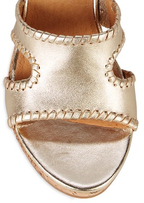 Jack Rogers Sloane Leather Wedge Sandals