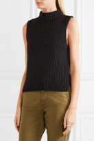 Thumbnail for your product : Madewell Veranda Ribbed Cotton-blend Turtleneck Top - Black