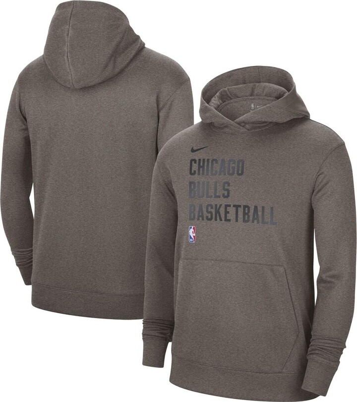 Nike Men's and Women's Olive Chicago Bulls 2023/24 Performance Spotlight On-Court Practice Pullover Hoodie