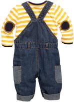 Thumbnail for your product : Ladybird Baby Boys Appliqué Denim Dungarees and Tee