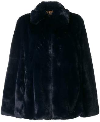 Burberry faux fur cape