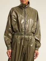 Thumbnail for your product : Edward Crutchley Stand-collar Shell Cropped Jacket - Khaki