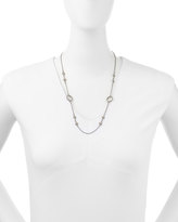 Thumbnail for your product : Armenta Circle Scroll Champagne Diamond Link Necklace