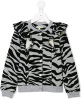 Thumbnail for your product : Kenzo Kids animal print frill cardigan