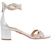 Thumbnail for your product : Aquazzura Moon Ray Cutout Metallic Leather Sandals