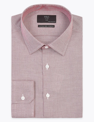 Marks and Spencer Slim Fit Easy Iron Shirt with Stretch