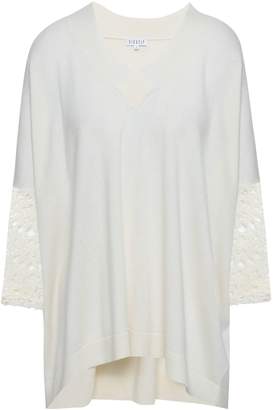 Claudie Pierlot Lace-trimmed Knitted Sweater