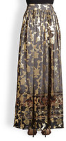 Thumbnail for your product : Etro Metallic Silk Maxi Skirt