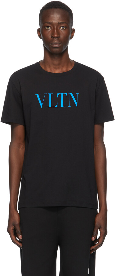 Valentino Black & Blue 'VLTN' T-Shirt - ShopStyle