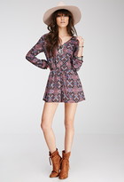 Thumbnail for your product : Forever 21 Ornate Print Chiffon Romper