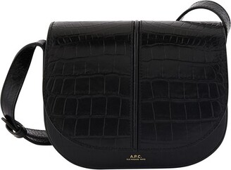 A.P.C. Betty bag in crocodile embossed leather and velvet