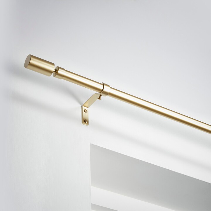 Dunelm Barrel Metal Extendable Eyelet Curtain Pole 16/19mm Gold