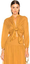 Thumbnail for your product : Zimmermann Wayfarer Crinkle Shirt in Mustard | FWRD