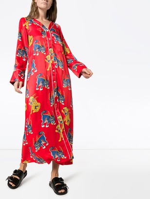 Kirin Haetae print pyjama dress