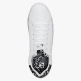 Thumbnail for your product : Df By Daniel Balina White Contrasts Grey Reptile Trainers