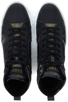 Thumbnail for your product : Hogan Sneaker R141 In Black And Gold Crocodile Printed Leather