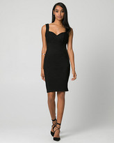 Thumbnail for your product : Le Château Ottoman Knit V-Neck Banded Dress