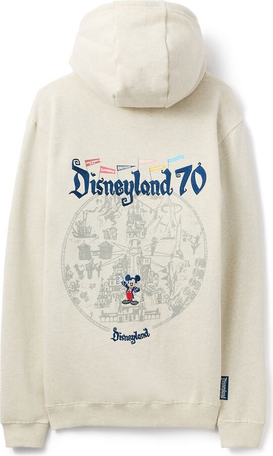 Mickey Mouse & Map Pullover Hoodie for Adults Disneyland 70th Anniversary