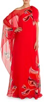Thumbnail for your product : Emilio Pucci Heliconia Print Silk Chiffon Gown