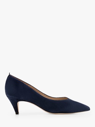 navy blue leather court shoes uk