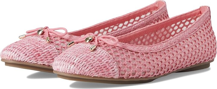 Anne Klein Luci-M Women's Flat Shoes Pink Raffia : 6 M, Mesh/Rubber