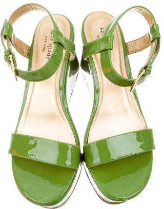 Kate Spade Patent Wedge Sandals