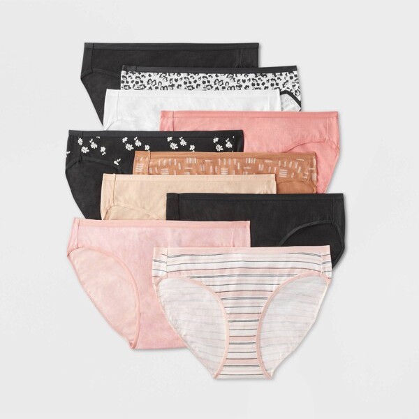 Women' 10pk Bikini Underwear - Auden™ Black//Brown XS - ShopStyle Panties