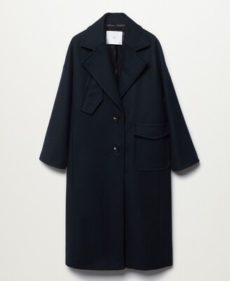 mango black coat womens
