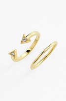 Thumbnail for your product : Ariella Collection Arrow Midi Rings (Set of 2)