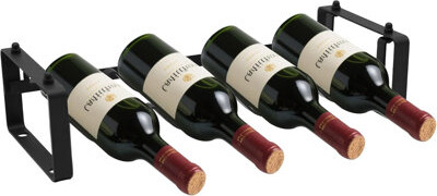 George Oliver Stackable 4 Bottles Wine Rack – Compact Metal Wine Holder for Countertop