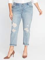 Thumbnail for your product : Old Navy Mid-Rise Plus-Size Boyfriend Skinny Distressed Jeans