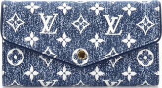 Authentic Louis Vuitton Blue Monogram Denim Amelia Wallet – Paris Station  Shop