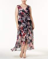 Thumbnail for your product : Sangria Plus Size Printed Ruffle Maxi Dress