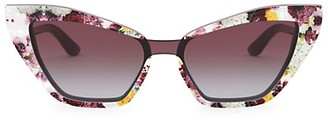 Dolce & Gabbana 29MM Floral Cat Eye Sunglasses