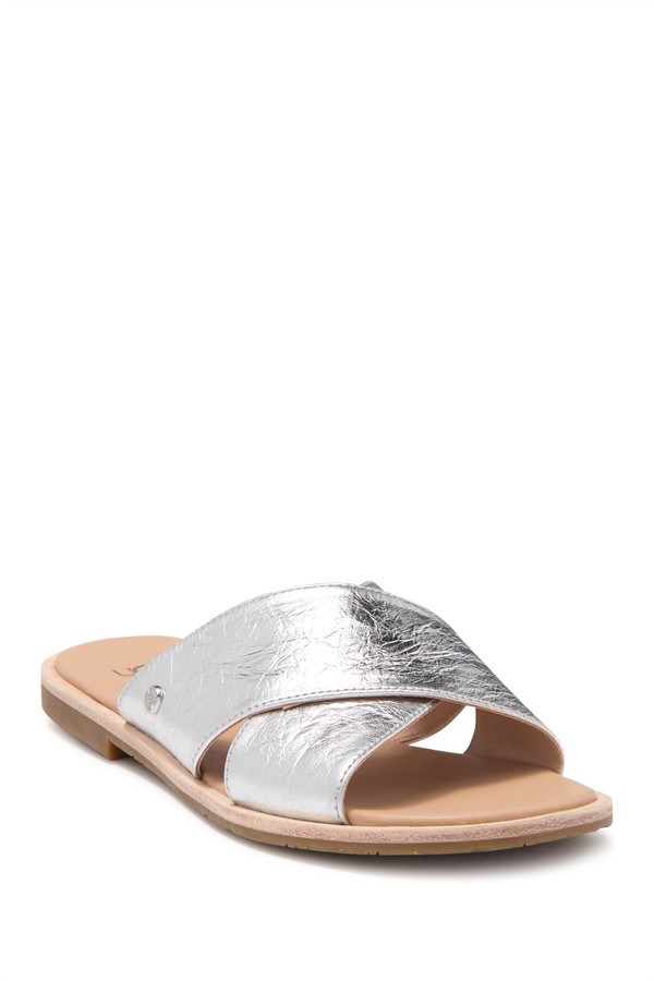 UGG Joni Metallic Slide Sandal - ShopStyle