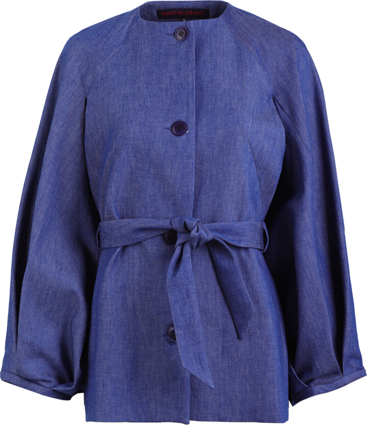 Martin Grant Balloon-Sleeve Stretch-Cotton Jacket