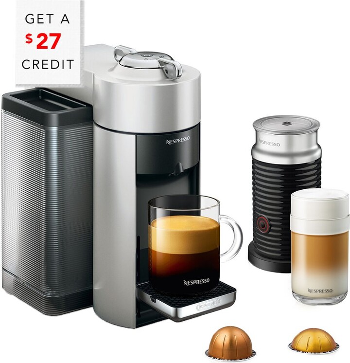 De'Longhi Nespresso Vertuo Coffee & Espresso SingleServe Machine & Aeroccino Milk Frother With