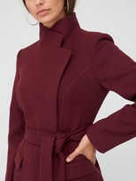 Thumbnail for your product : Very Funnel Neck Coat Plum