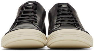 Rick Owens Black and Off-White Mastodon Low Sneakers