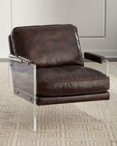 Thumbnail for your product : John-Richard Collection Alter Lucite-Arms Leather Chair