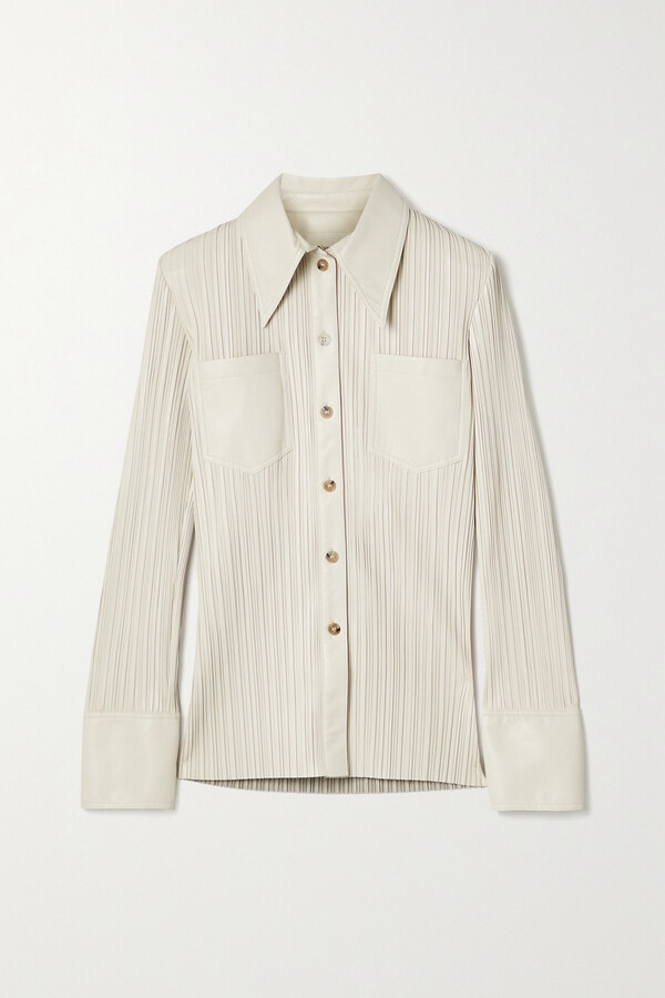 Nanushka Blaine Pleated Vegan Leather 