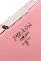 Thumbnail for your product : Prada Frame Textured-leather Shoulder Bag - Baby pink